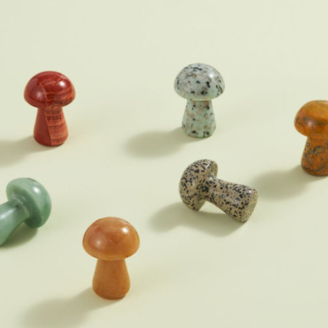Large Carved Crystal Mushroom Assortment 🍄