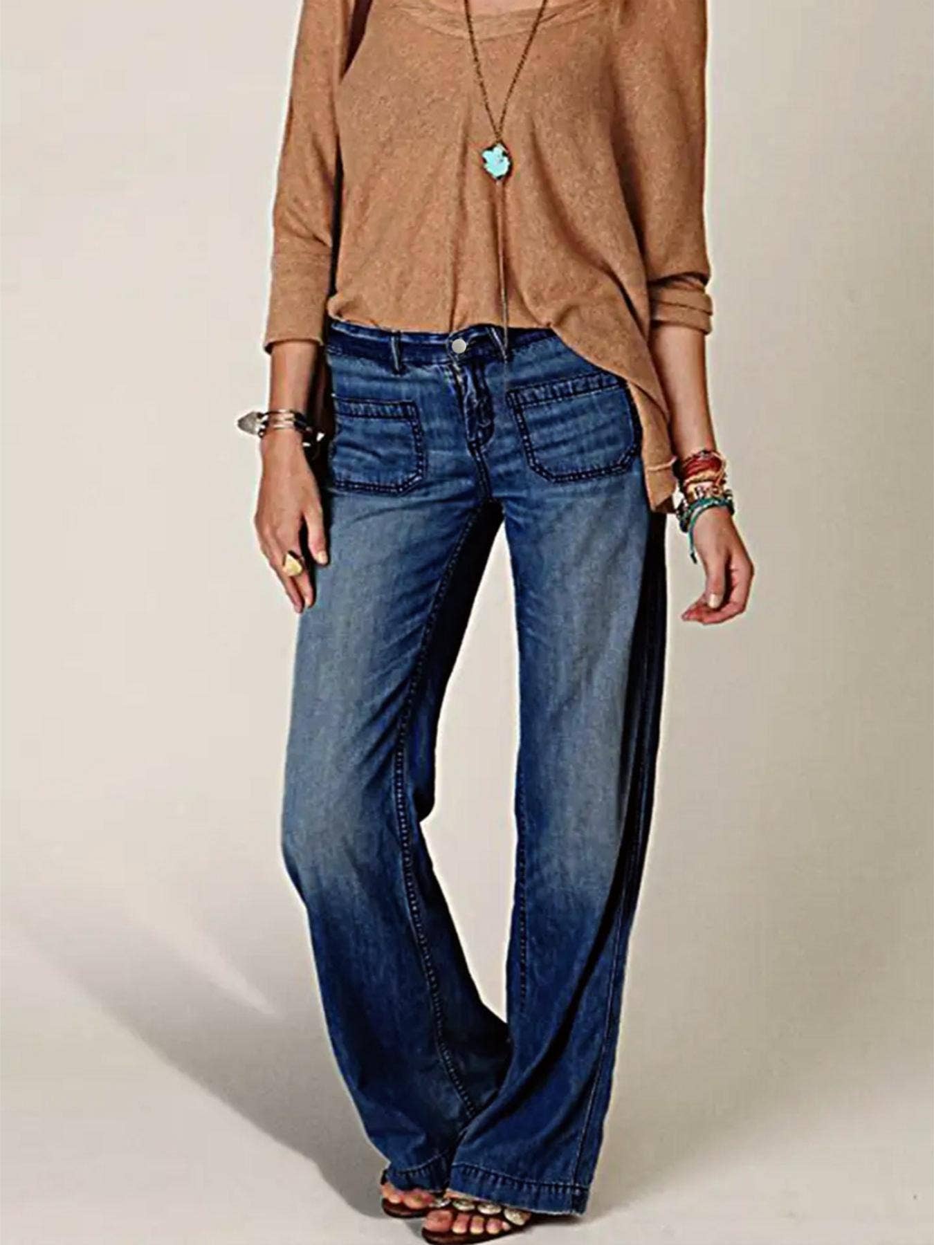 Retro straight jeans