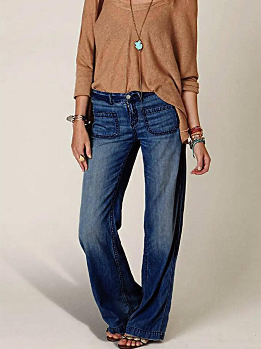 Retro straight jeans