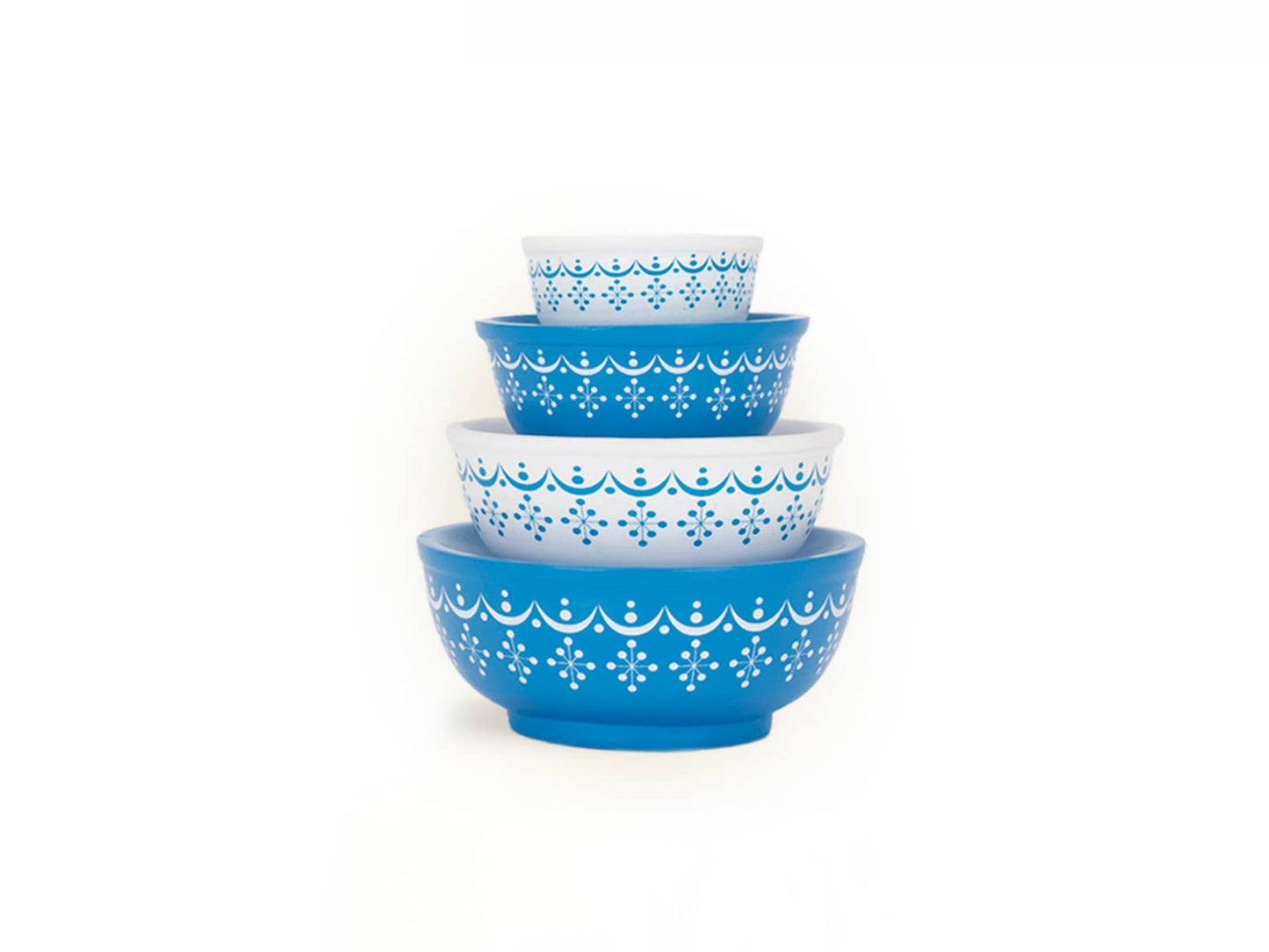 Mini Pyrex-Inspired Mixing Bowls – Retro Stackable Set