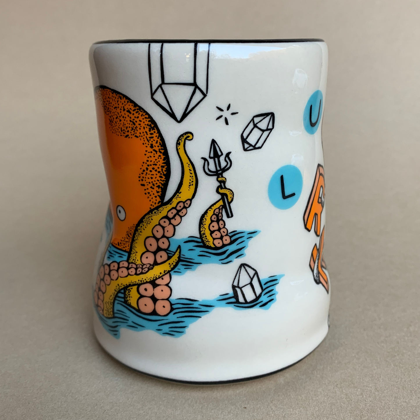 Lucky Kraken Cup - XLarge Ceramic Mug