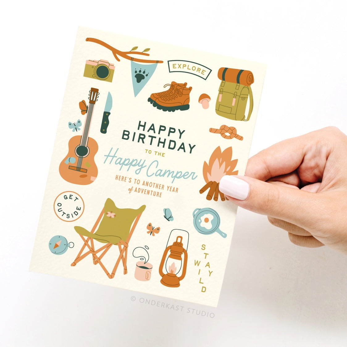 Happy Birthday To the Happy Camper Greeting Card