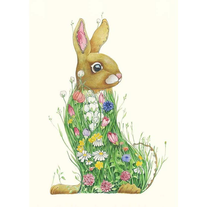 Bunny in A Meadow Card