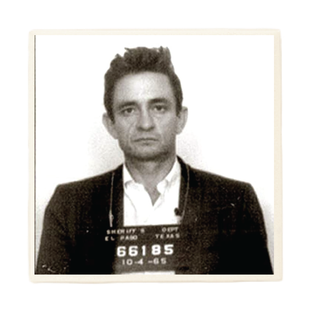 Johnny Cash Mugshot Coaster