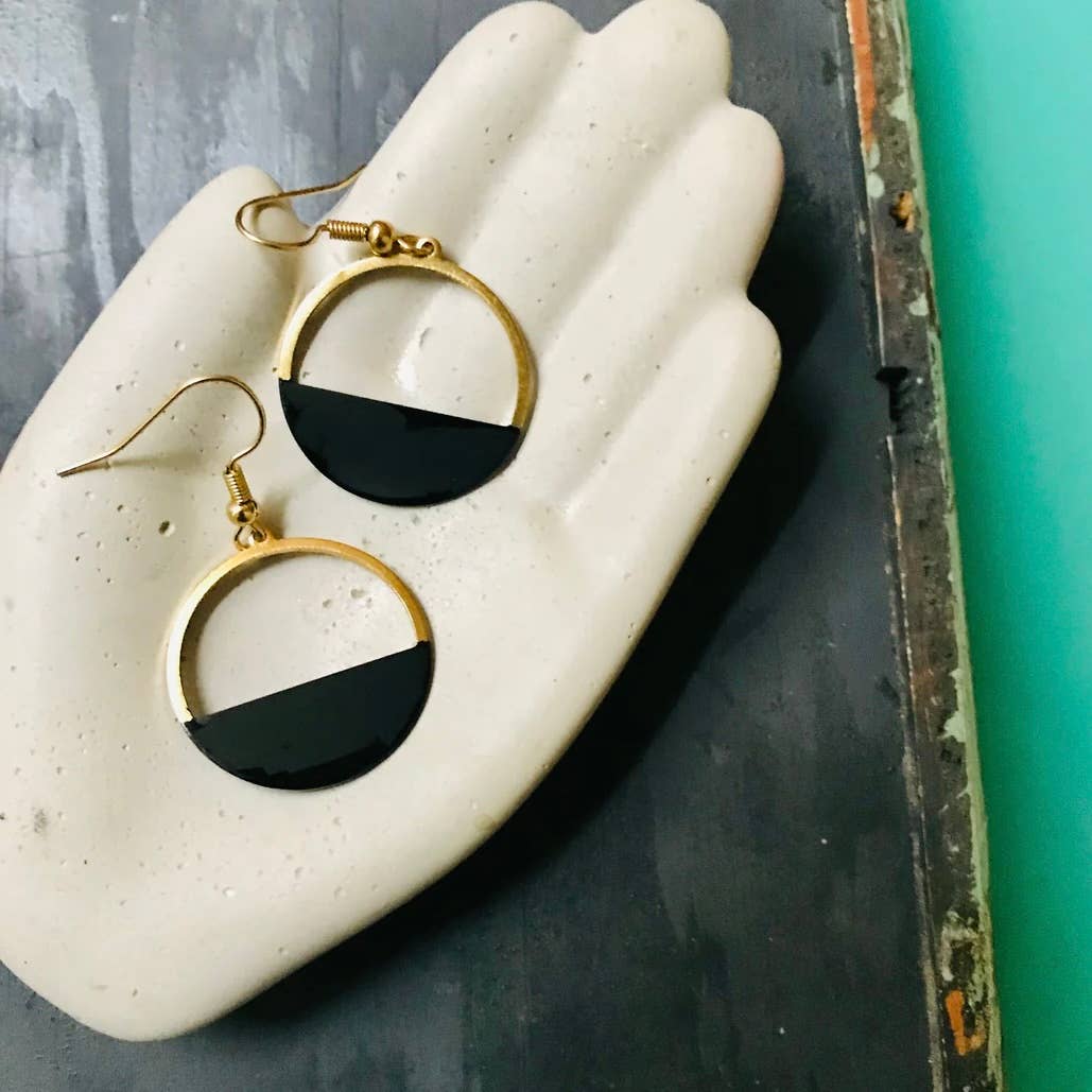 Crescent Hoop Earrings-Assorted Styles