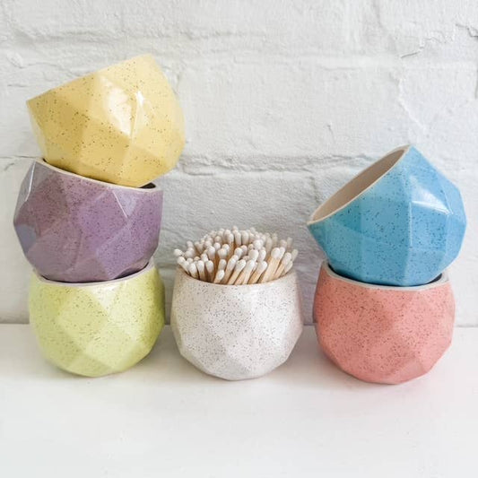 Geometric Match Holders with Matches - 6 Colors