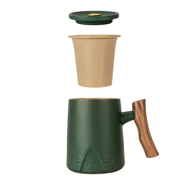 Green Mug With Infuser and Lid - 12 fl.oz.