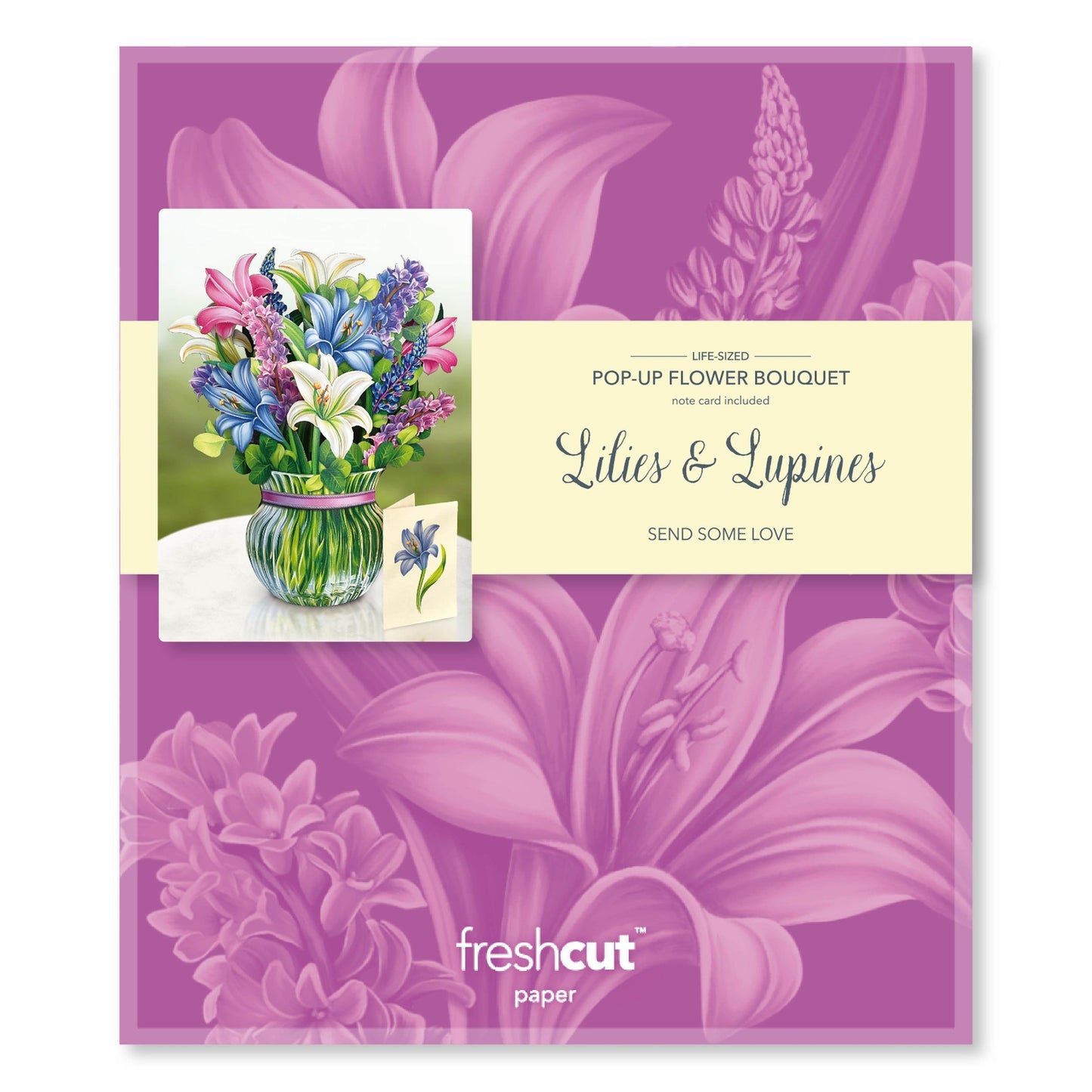 Lilies & Lupines Pop-Up Greeting Card