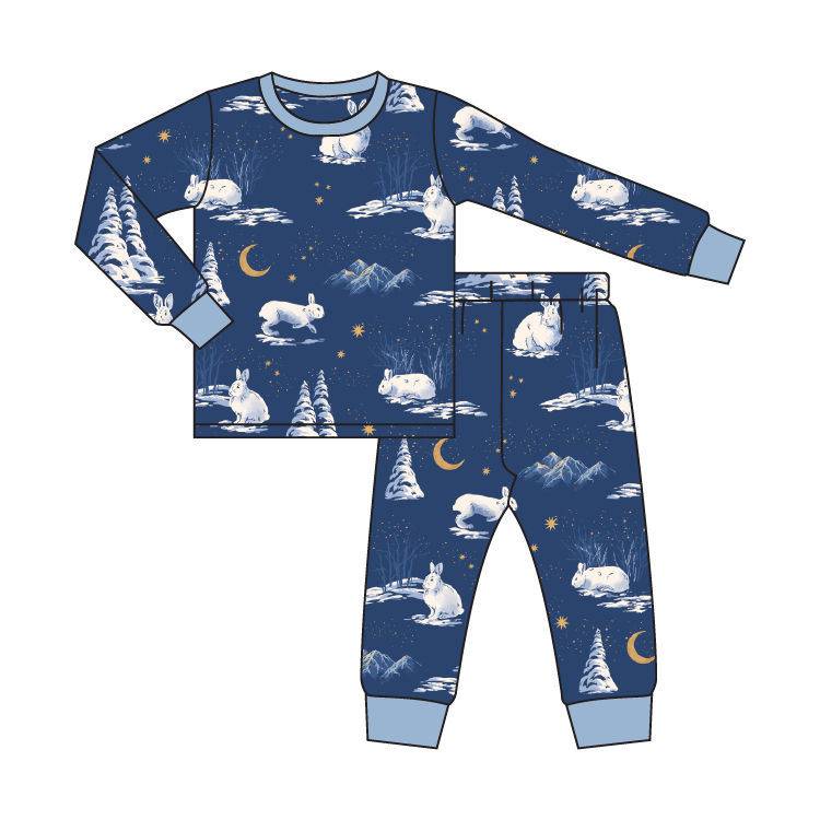 Snow Bunny Bamboo Pajamas