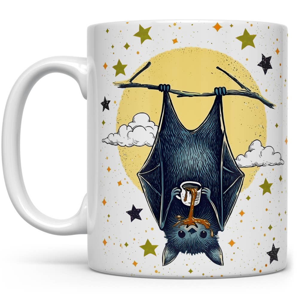 Bat Drinking Coffee Mug