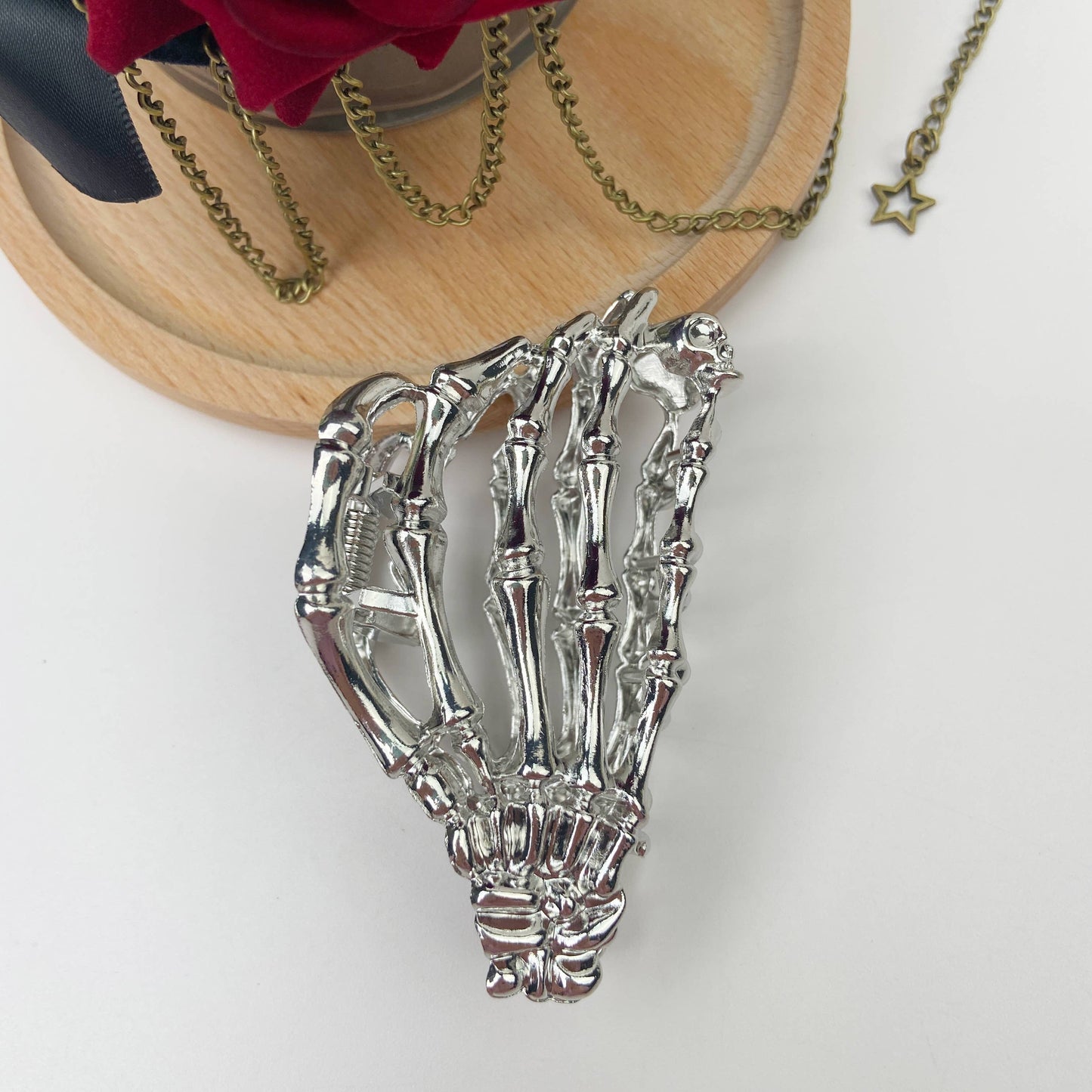 Metal Skull Hair Clip Halloween