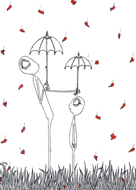 This May Not Let Up... Art Print - Ink Illustration