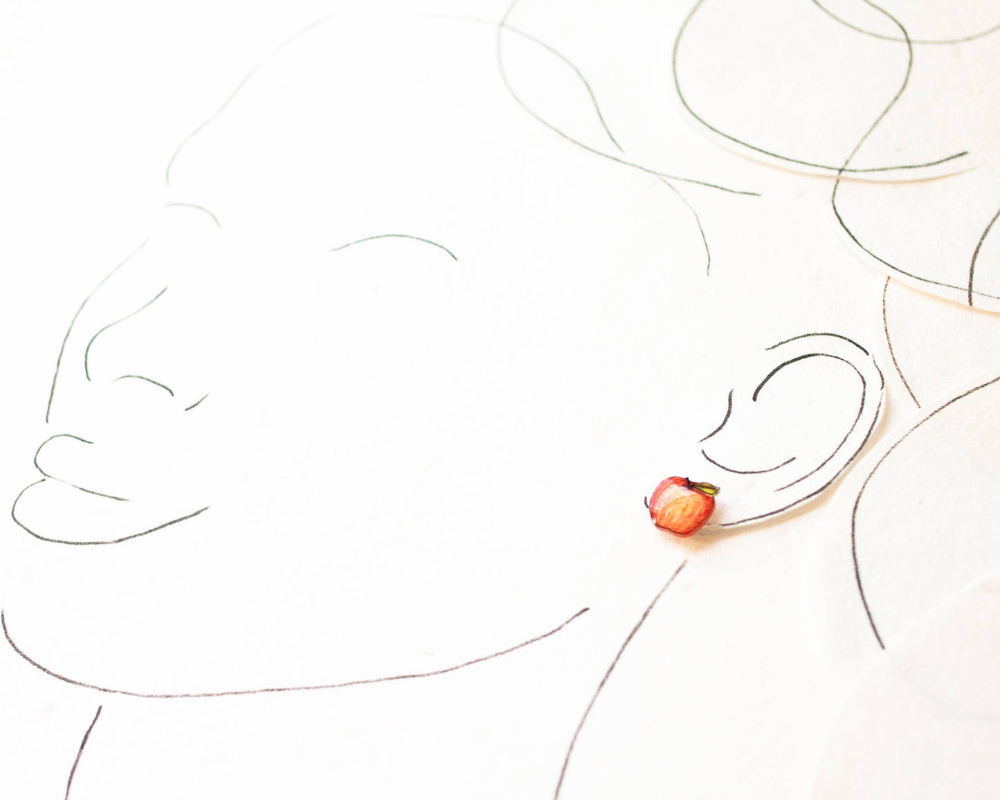 Apple Stud Earrings / Teacher Appreciation Gift