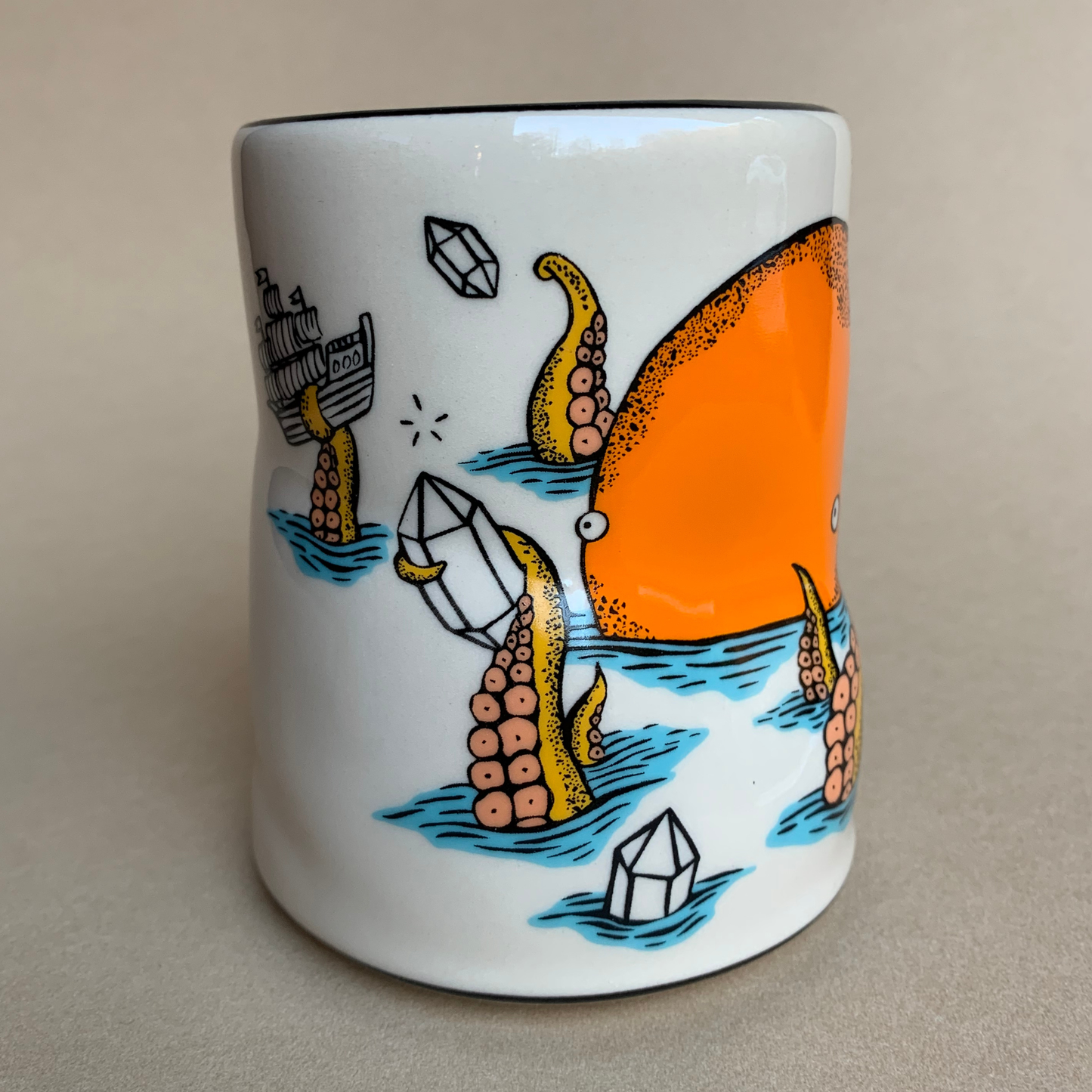 Lucky Kraken Cup - XLarge Ceramic Mug