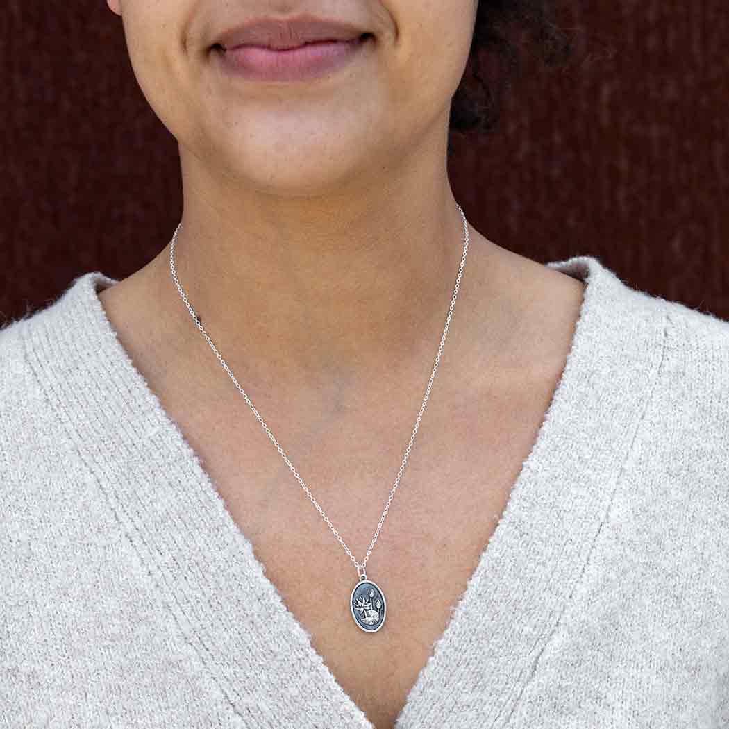 Sterling Silver Birthflower Necklaces