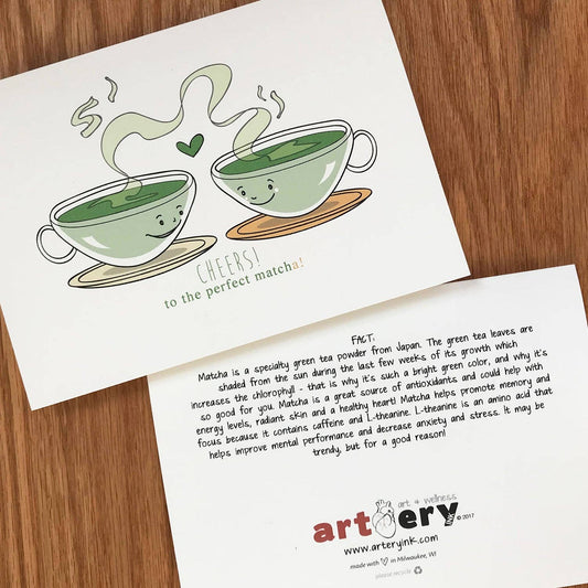 Matcha Green Tea Wedding Card
