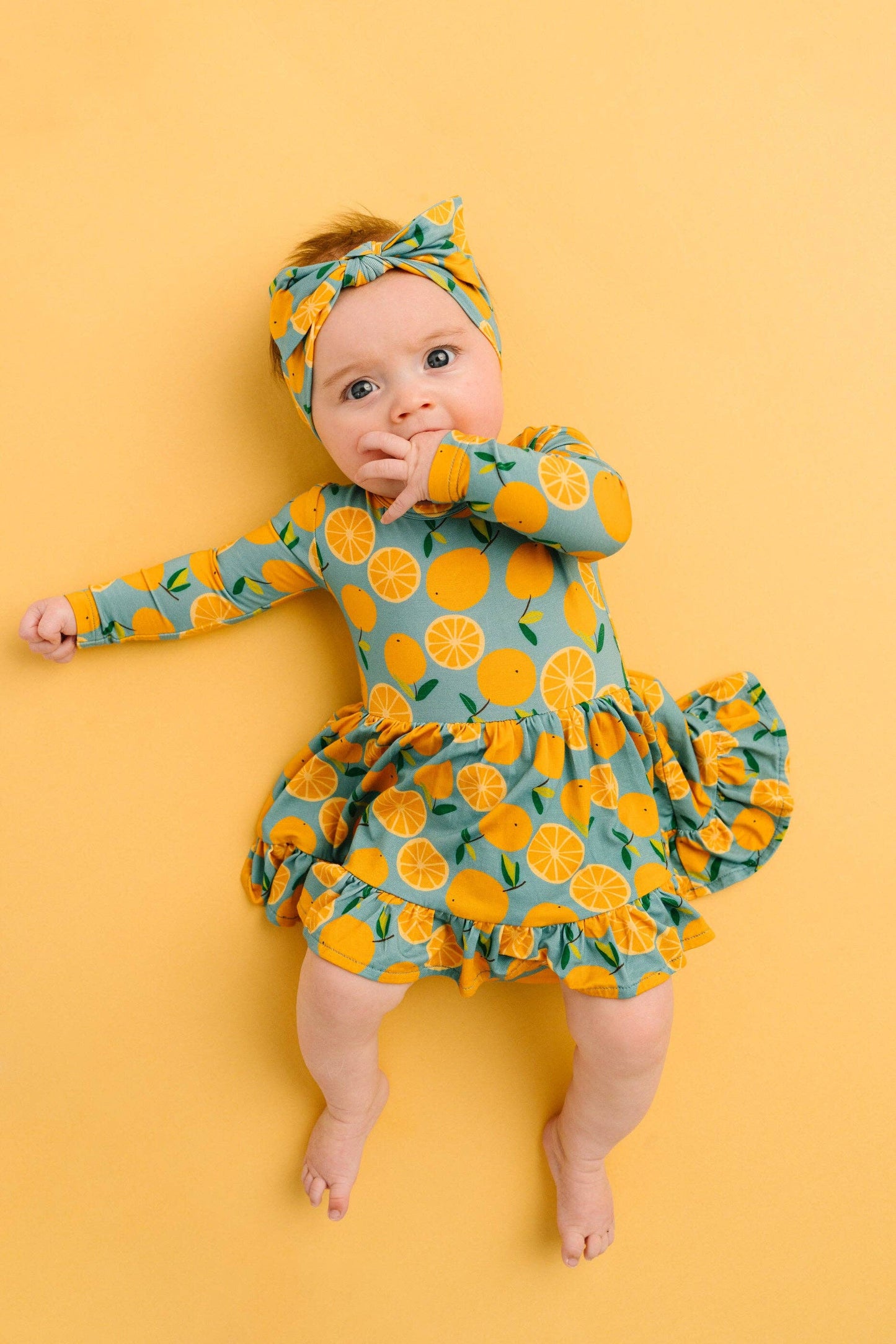 Orange Breeze Bodysuit Bamboo Dress