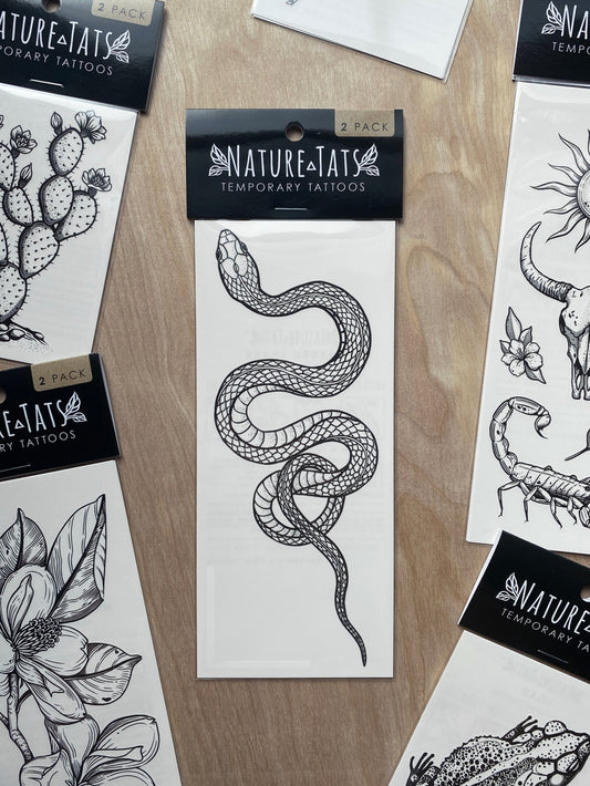 Garden Snake Temporary Tattoo 2-Pack