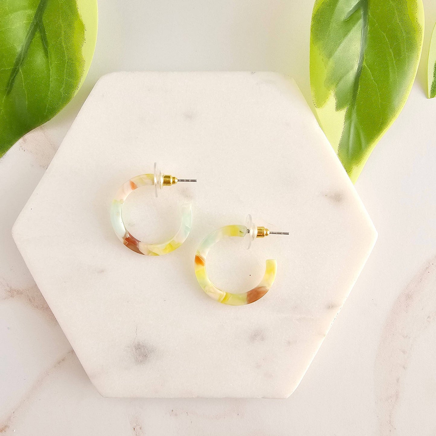 Cam Mini Hoops - Citron Zest