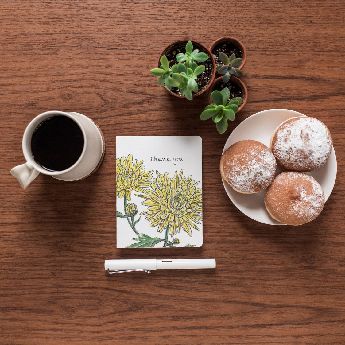 Chrysanthemum Thank You Card