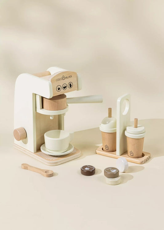 Wooden Coffee Maker Set - Seafoam