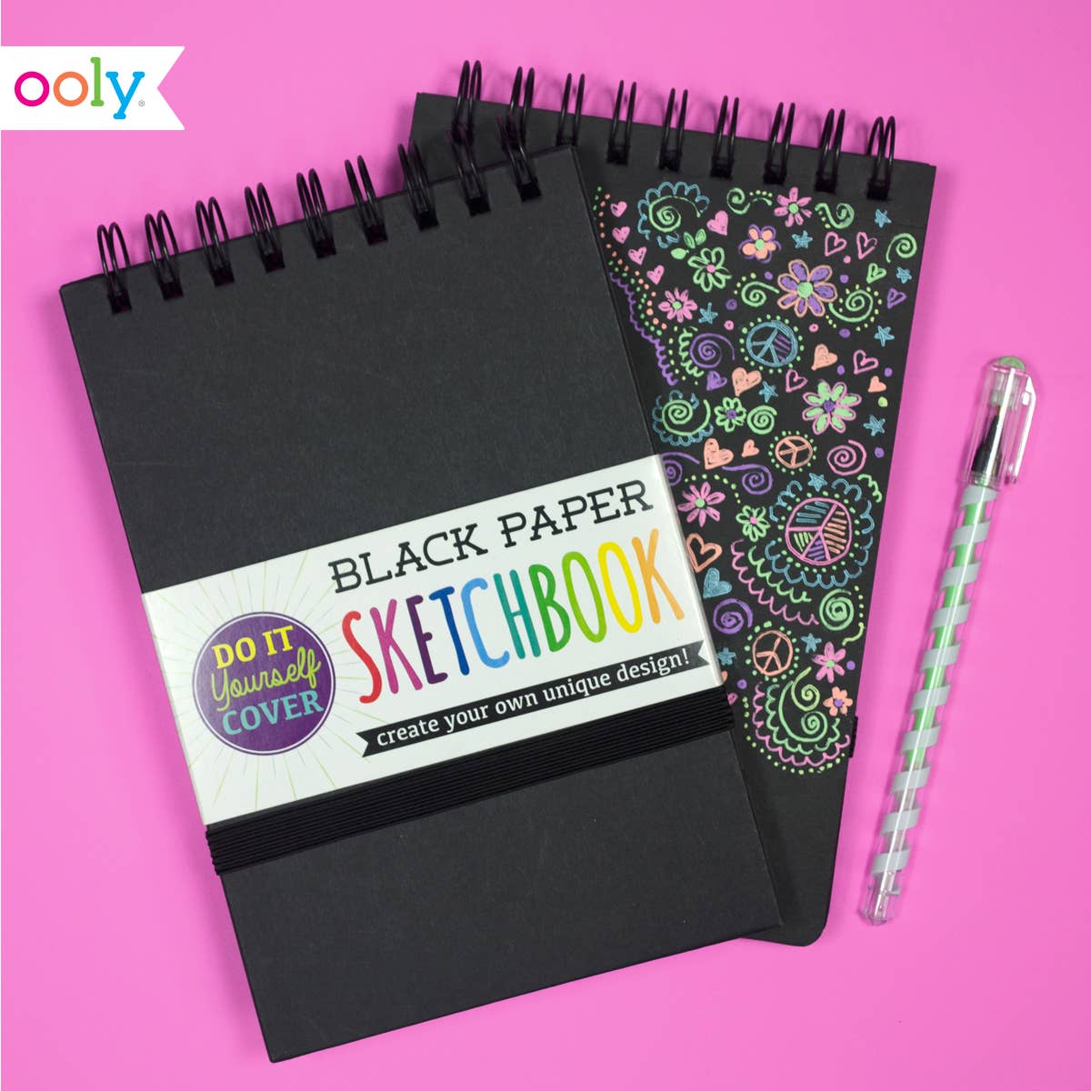 5x7.5 DIY Cover Sketchbook Black