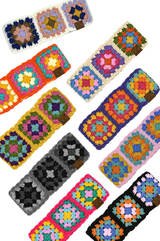 C.C Multi Color Crochet Handmade Headwrap