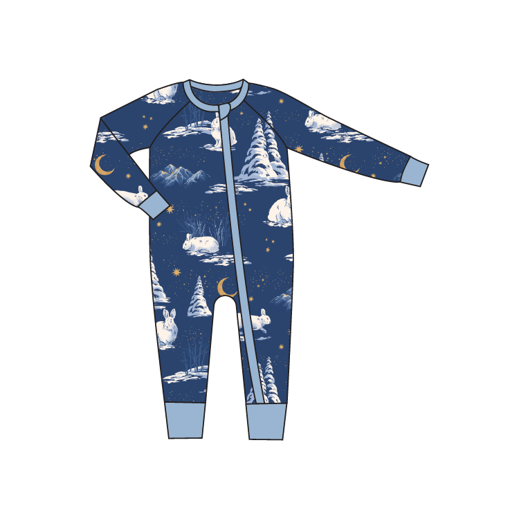 Snow Bunny Bamboo Pajamas