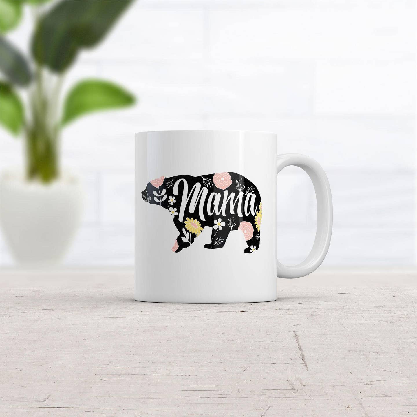 Mama Bear Floral Coffe Mug Gift Idea Mothers Day Cute