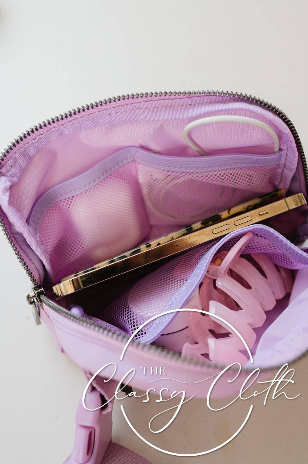 Nylon Belt Bag- Raspberry
