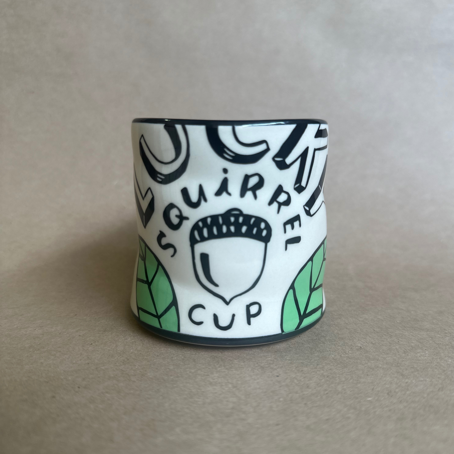 Lucky Squirrel Cup - Medium Ceramic Mug