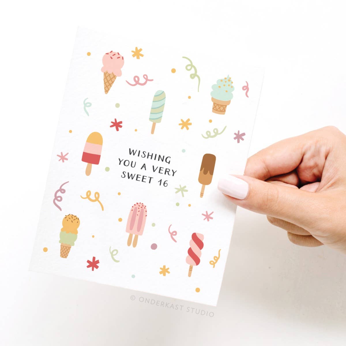 Wishing You A Very Sweet 16 Ice Cream Birthday Card