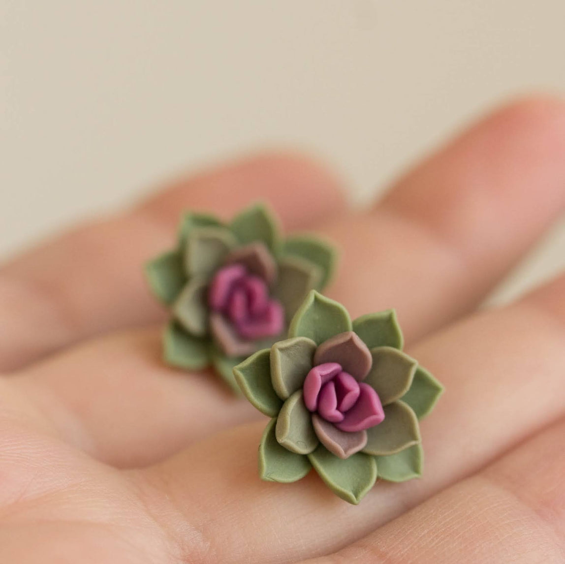 Succulent Stud Earrings