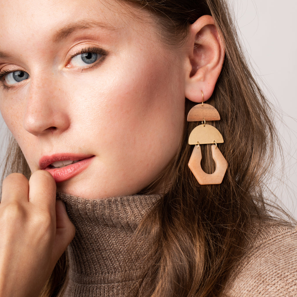 Stone Cutout Earrings