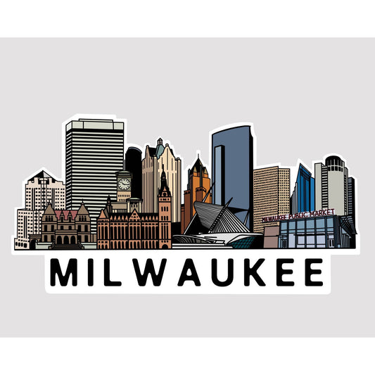 Milwaukee Skyline Color Sticker