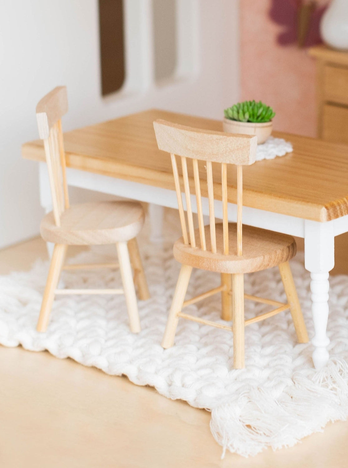 Dollhouse Classic Windsor Dining Chair Natural Wood