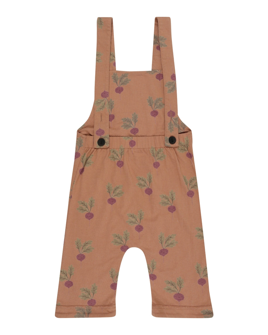 Beetroot Print Shortie Dungarees