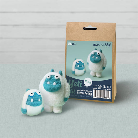 Yeti Needle Felting Kit – Beginner DIY Wool Craft Gift