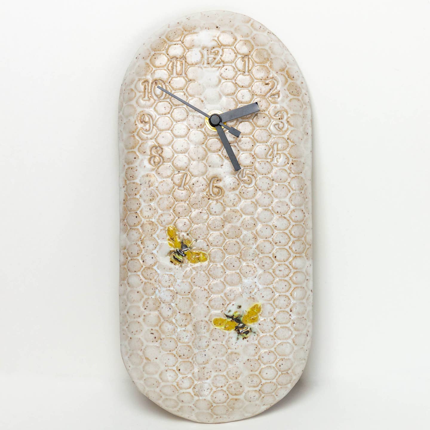 Honey Bee Ceramic Wall Clock Handmade