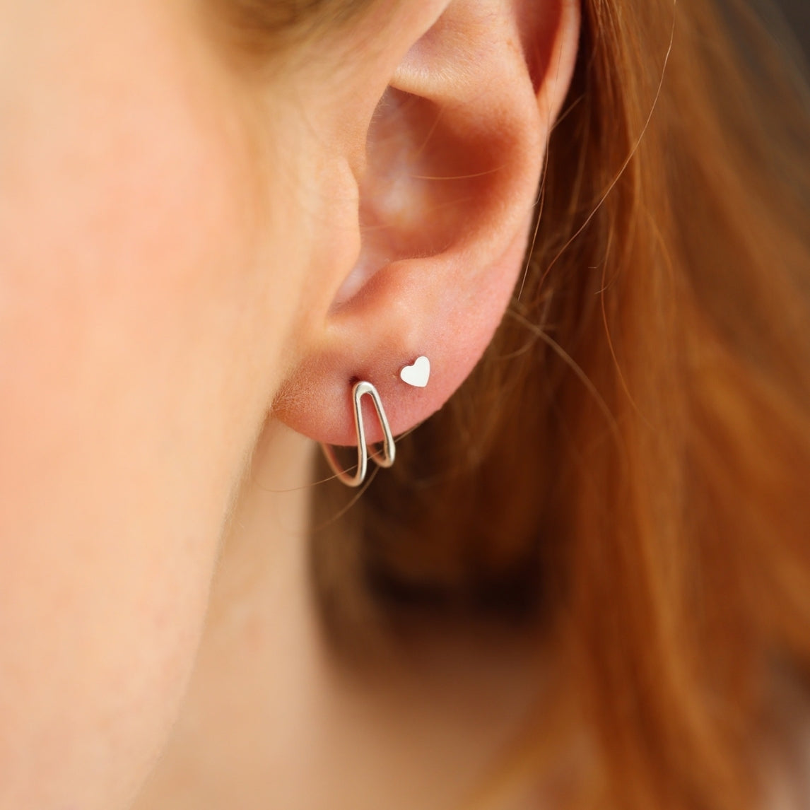 Tiny Heart Stud Earrings