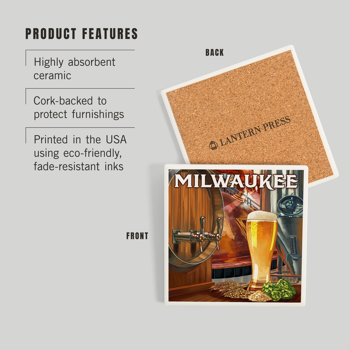 Milwaukee Art Of The Beer Ceramic Coaster