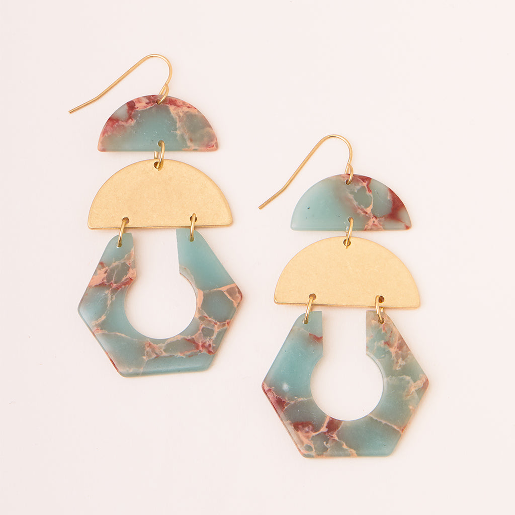 Stone Cutout Earrings