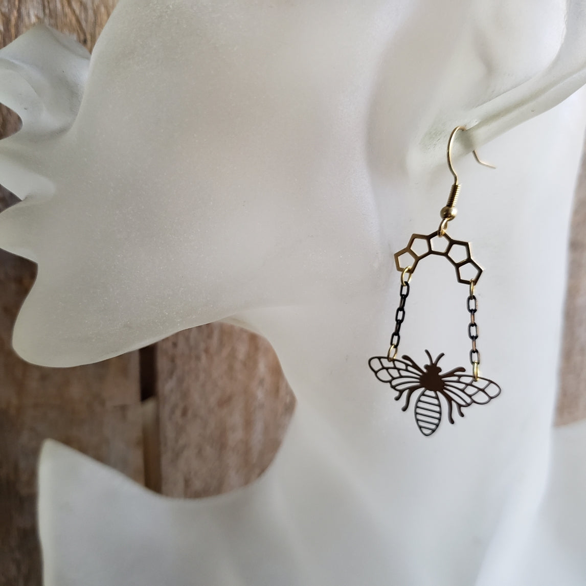 Queen Bee - Mixed Metal Earrings