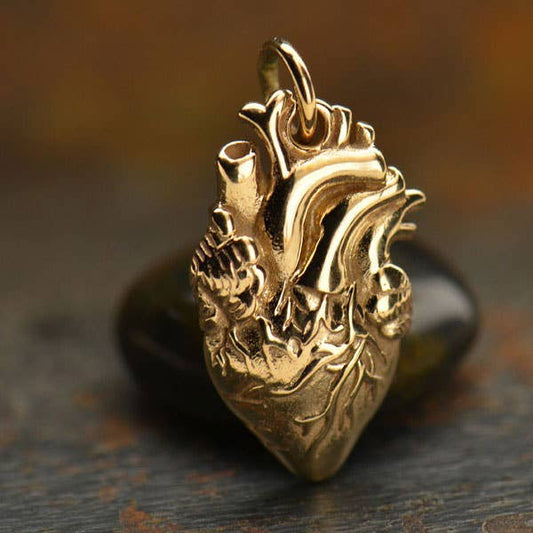 Anatomical Heart Charm 21x10mm