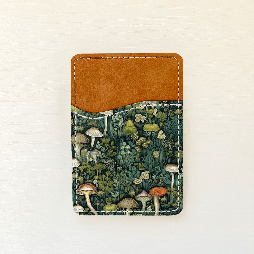 Mushroom Fields Leather Card Wallet