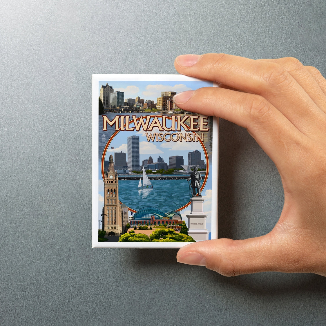 Milwaukee Montage Scenes Magnet