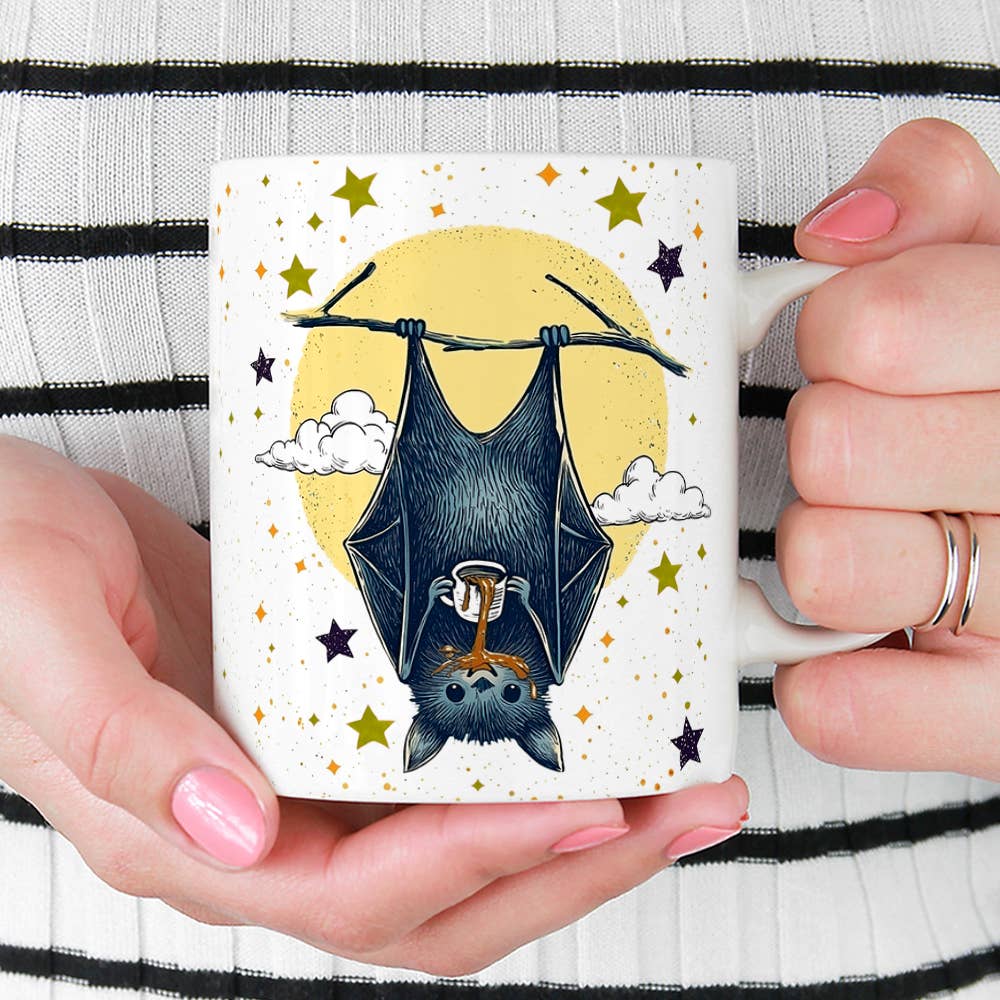 Bat Drinking Coffee Mug