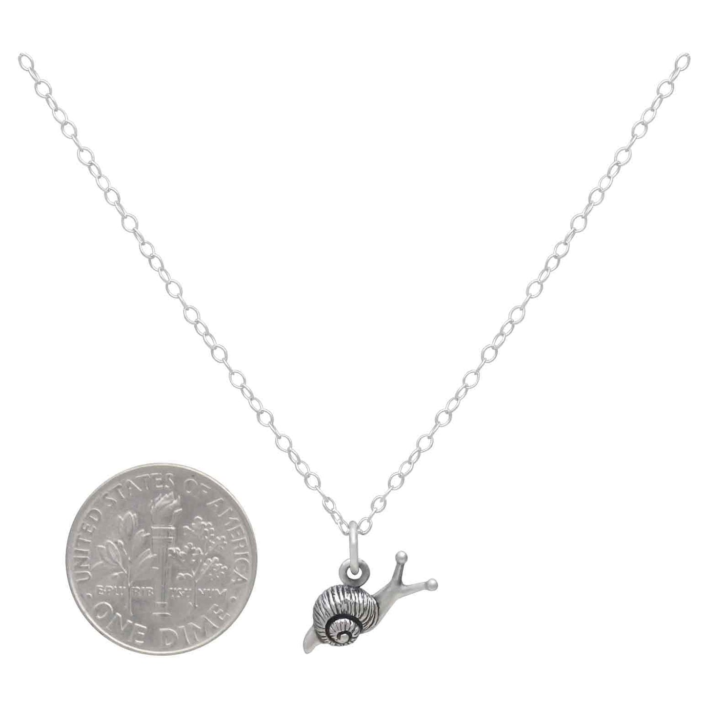 Sterling Silver Snail Necklace