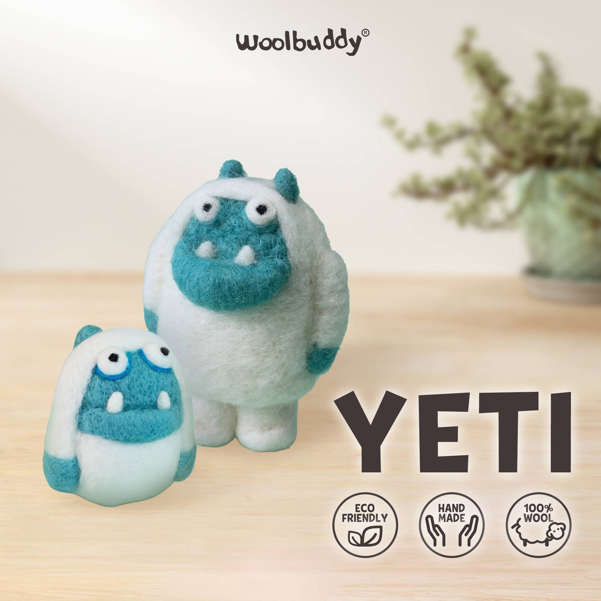 Yeti Needle Felting Kit – Beginner DIY Wool Craft Gift