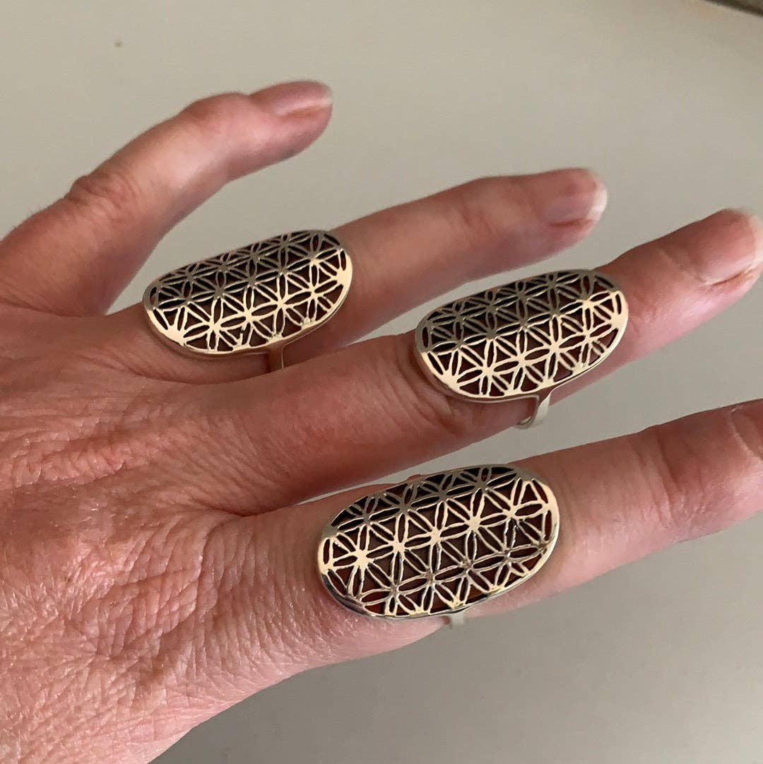 Sterling Silver Flower of Life Rings